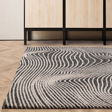 Black Mason Microfibre Rug