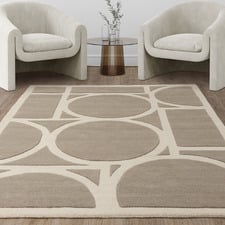 Taupe Metro Hand-Tufted Wool Rug