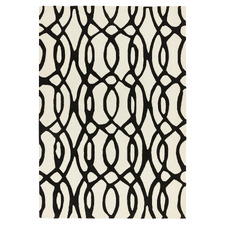 White Matrix Wire Hand-Tufted Wool Rug