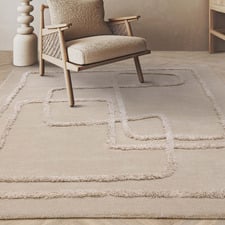Sand Matrix Infinity Hand-Tufted Wool & Viscose Rug