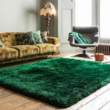 Emerald Plush Hand-Woven Rug