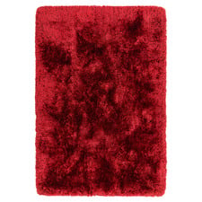Red Plush Hand-Woven Rug