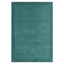 Teal York Hand-Woven Wool Rug