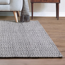 Black & White Ives Flat Weave Cotton & Jute Rug