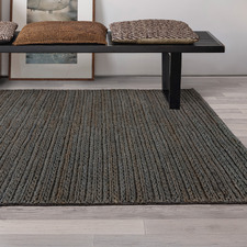 Charcoal Oakley Flat Weave Jute Rug