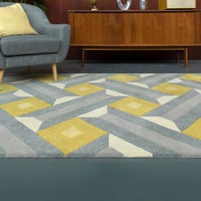 Reef Motif Hand-Tufted Wool Rug