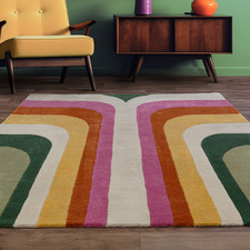 Multicolur Romy Retro Hand-Tufted Indoor/Outdoor Rug