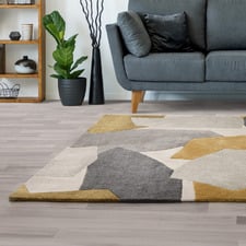 Ochre Romy Element Hand-Tufted Indoor/Outdoor Rug