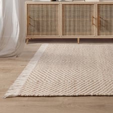 Sand Vigo Flat Weave Wool-Blend Rug