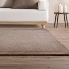 Taupe York Hand-Woven Wool Rug