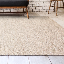 Oyster Zander Hand-Woven Wool-Blend Rug