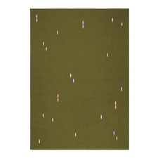Olive Confetti Machine Washable Rug