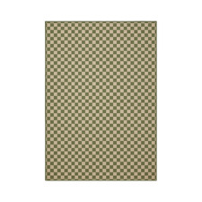 Sage Checks Machine Washable Indoor/Outdoor Rug