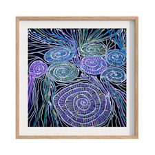 Weaving Circles Framed Paper Print Wall Art