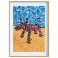 Red Dog Framed Paper Print Wall Art