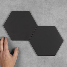 Myra Matt Black Hexagon Porcelain Tile
