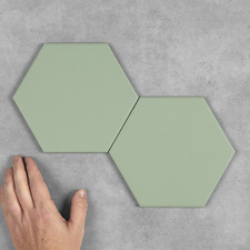 Myra Matt Green Hexagon Porcelain Tile