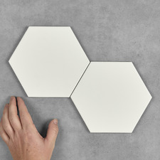 Myra Matt White Hexagon Porcelain Tile