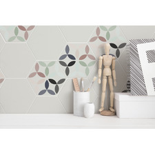 Myra Matt White Hexagon Porcelain Tile