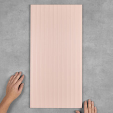 Charlotte Matt Pink Flute Ceramic Tile