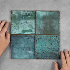 Amelia Sapphire Square Ceramic Tile