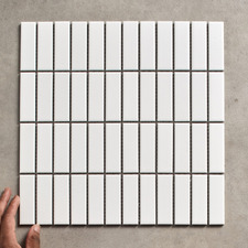Lennox Matt White Kit Kat Porcelain Mosaic Tile