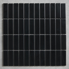 Lennox Matt Black Kit Kat Porcelain Mosaic Tile