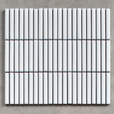 Soho Gloss Antique White Kit Kat Porcelain Mosaic Tile