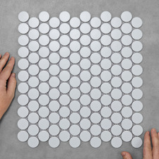 Ainsley 314 x 328mm Penny Round Porcelain Mosaic Tile