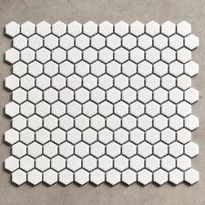 Remi 260 x 300mm Gloss White Hexagon Porcelain Mosaic Tile