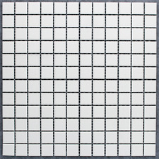 Sasha Matt Off-White Small Square Porcelain Mosaic Tile