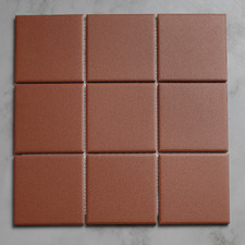 Sasha Matt Chestnut Large Square Porcelain Mosaic Tile
