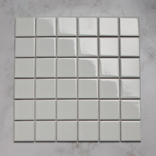 Sasha Gloss Mint Medium Square Porcelain Mosaic Tile