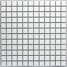 Sasha Matt White Small Square Porcelain Mosaic Tile