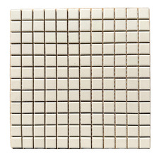 Sasha Matt Off-White Small Square Porcelain Mosaic Tile