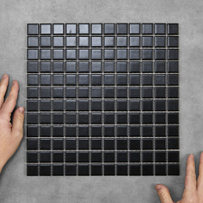 Sasha Matt Black Small Square Porcelain Mosaic Tile