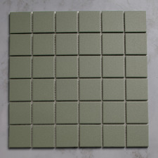 Sasha Matt Pistachio Medium Square Porcelain Mosaic Tile
