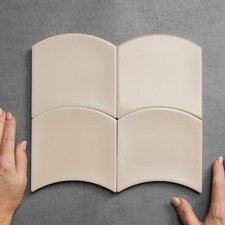 Riley Gloss Cream Wave Ceramic Tile