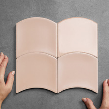 Riley Gloss Pink Wave Ceramic Tile