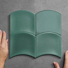 Riley Gloss Grassy Wave Ceramic Tile