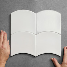 Riley Gloss White Wave Ceramic Tile