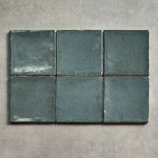 Naples Gloss Green Small Square Ceramic Tile