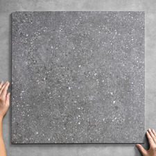 Chiara External Matt Ash Square Terrazzo Look Porcelain Tile