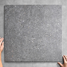 Chiara Matt Ash Square Terrazzo Look Porcelain Tile