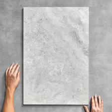 Addison 400 x 600mm Matt Bianco Travertine Look Porcelain Tile