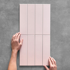 Hanna Matt Pastel Pink Subway Ceramic Tile