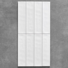 Hanna Matt White Structured Subway Ceramic Tile