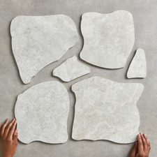 Burton Matt White Crazy Pave Porcelain Tile