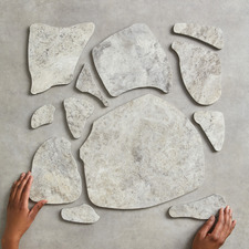 Burton Matt Silver Crazy Pave Porcelain Tile