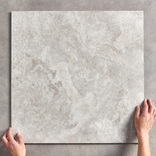 Burton Matt Grey Travertine Look Porcelain Tile